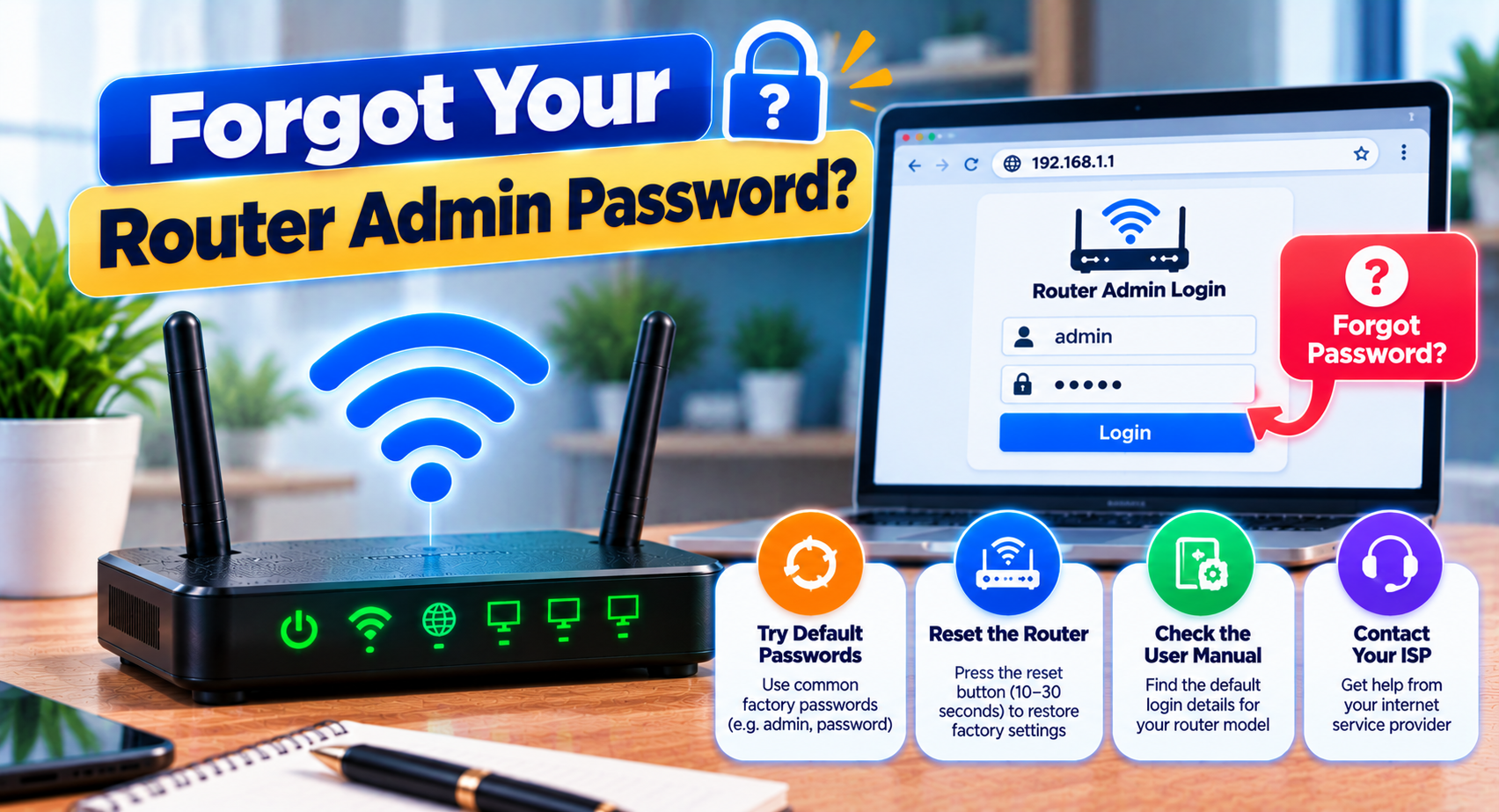 Forgot router admin password – ways to recover access to the router login page