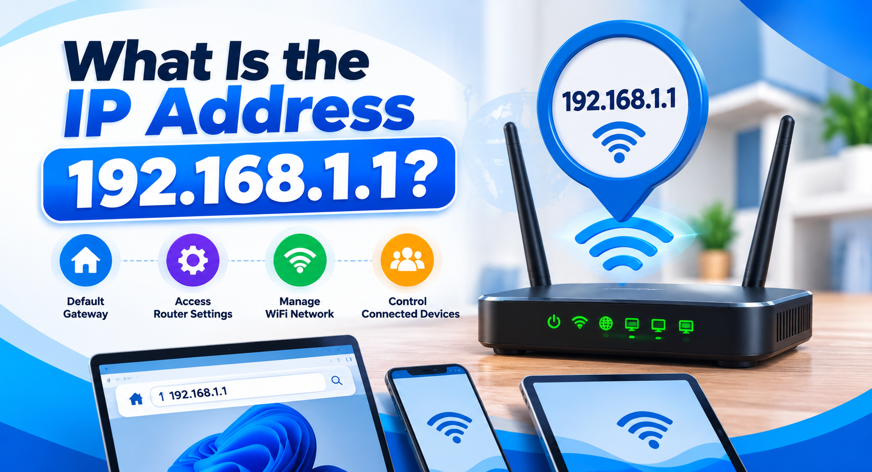 192.168.1.1 private IP address and home network diagram